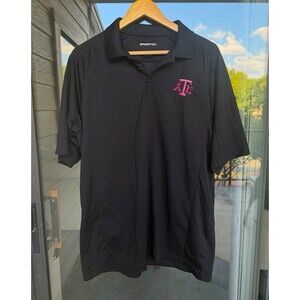 Texas A&M Aggies Sport-Tek Performance Polo Shirt Men’s L Black Maroon Logo